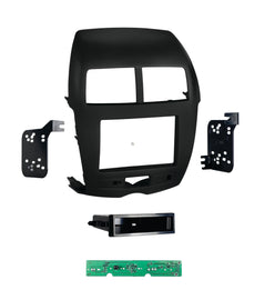 Metra 99-7014B Single/Double DIN Dash Installation Kit - Compatible Fits for Mitsubishi Outlander Sport 2011-2014