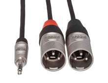 Charger l&#39;image dans la galerie, Hosa HMX, 3.5mm TRS Male to Dual XLR Male Pro Stereo Breakout Cable