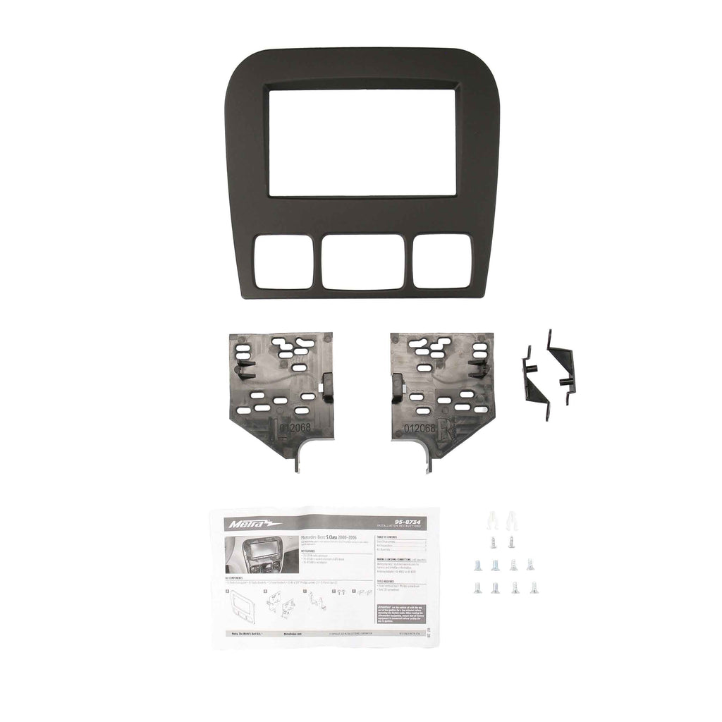 Metra 95-8734B Double-DIN Car Stereo Dash Kit - Compatible Fits for Mercedes-Benz S Class 2000-2006