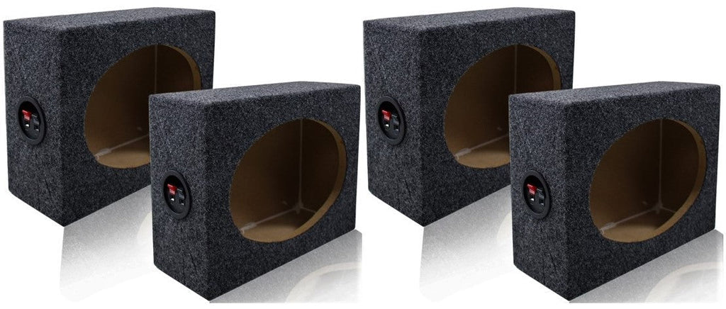 2 Pair MK Audio 6"x9" Square MDF Speaker Box Black Carpet for Car Home