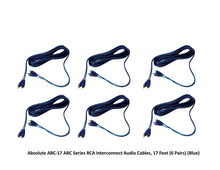 Charger l&#39;image dans la galerie, RCA Interconnect Audio Cables 17 Feet 6 Pair (Blue)