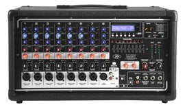 Peavey PVI8500 All In One 8-Channel Powered Mixer + 2 Speakon to 1/4