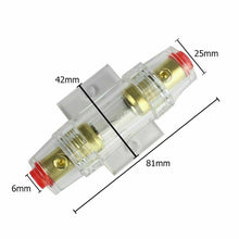 Load image into Gallery viewer, American Terminal 10 Pack AGU Fuse Holder 4 6 8 10 Gauge In Line Glass Fuses AWG Wire Gold