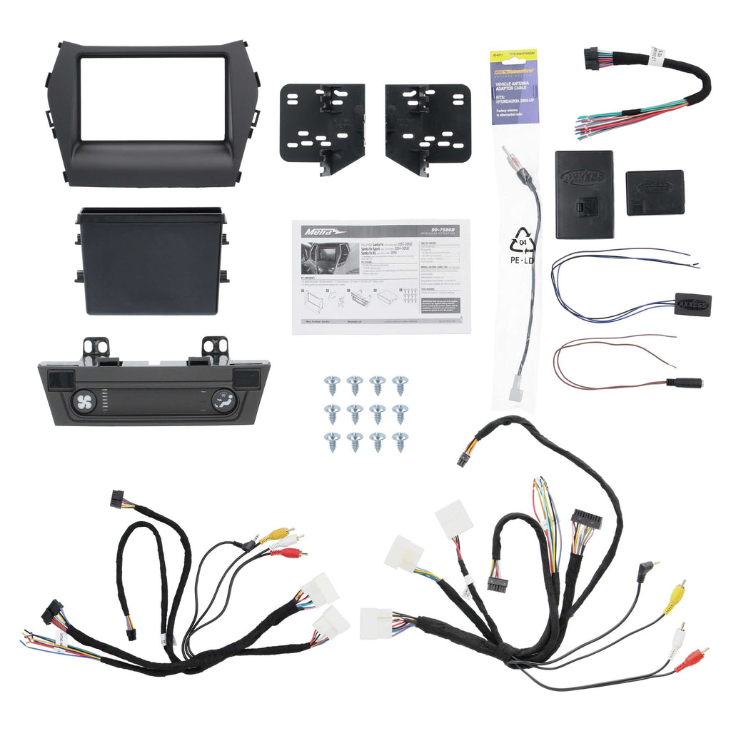 Metra 99-7386B Stereo Dash Kit - Compatible Fits for Hyundai Santa Fe w/NAV 2013-2019