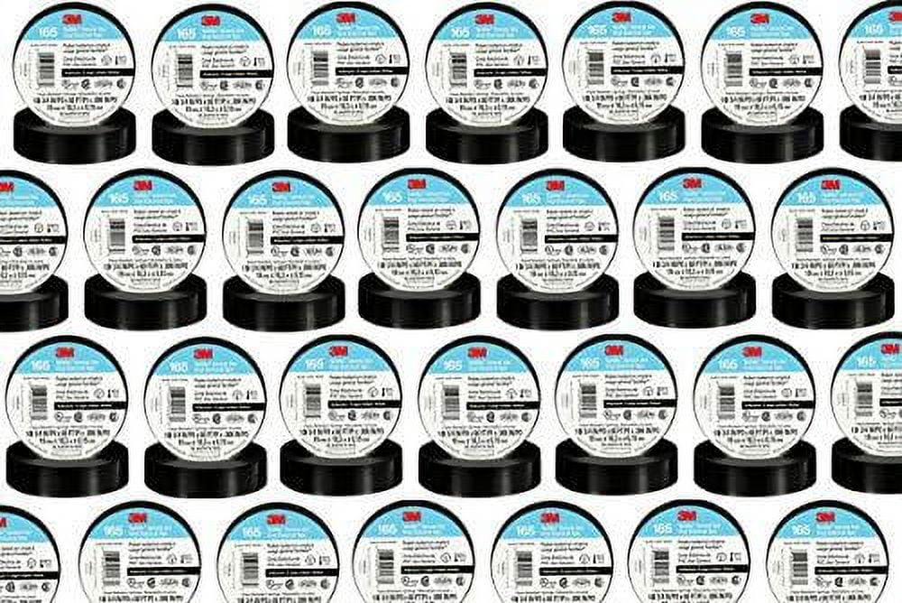 100 Rolls 1 Case 3M 165 TEMFLEX (3M 1700 Upgrade) Black 3/4" Vinyl Fresh INSULATINELECTRICAL Tape