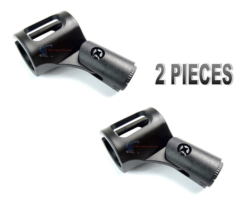 2 PACK Flexible Wireless Microphone Holder SLIDE TYPE HOLDER CLIPS FITS MOST MIC