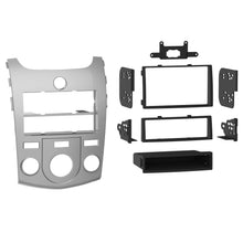 Charger l'image dans la galerie, Metra 99-7338S Single or Double-DIN Car Stereo Silver Dash Kit - Compatible Fits for Kia Forte 2010-2013