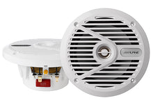 Load image into Gallery viewer, Alpine MRN-S77-LW 600W 7.7" 2 Way Coaxial Marine Speakers with White LED Grilles