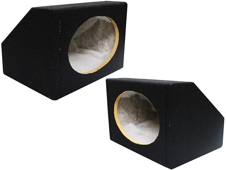 Absolute 6 1/2" Angled/Wedge Single Speaker Enclosure box pair 6.5" speaker box