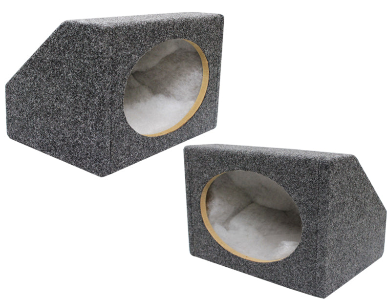 2 NEW Absolute MDF Angled Style 6"x9" Gray Car Audio Speaker Box Enclosures