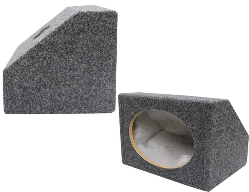 Absolute USA 6X9PKG 6 X 9 Inches Angled/Wedge Box Speakers, Set of Two (Grey)