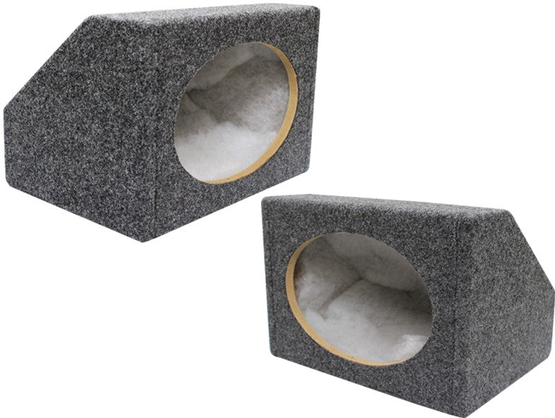 2 NEW Absolute MDF Angled Style 6"x9" Gray Car Audio Speaker Box Enclosures