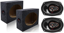 Load image into Gallery viewer, Cerwin Vega H7693 6x9" 3-Way Speakers + Gray Flat Enclosure Speaker Box