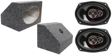 Charger l'image dans la galerie, Cerwin Vega H7693 6x9" 3-Way Speakers + Gray Angled Wedge Enclosure Box