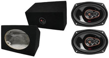 Charger l'image dans la galerie, Cerwin Vega H7693 6x9" 3-Way Speakers + Black Wedge Enclosure Speaker Box