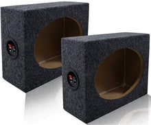 Charger l&#39;image dans la galerie, 2 Pair MK Audio 6&quot;x9&quot; Square MDF Speaker Box Black Carpet for Car Home