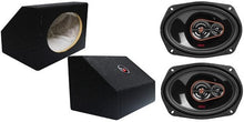 Charger l'image dans la galerie, Cerwin Vega H7693 6x9" 3-Way Speakers + Black Angled Wedge Enclosure Box