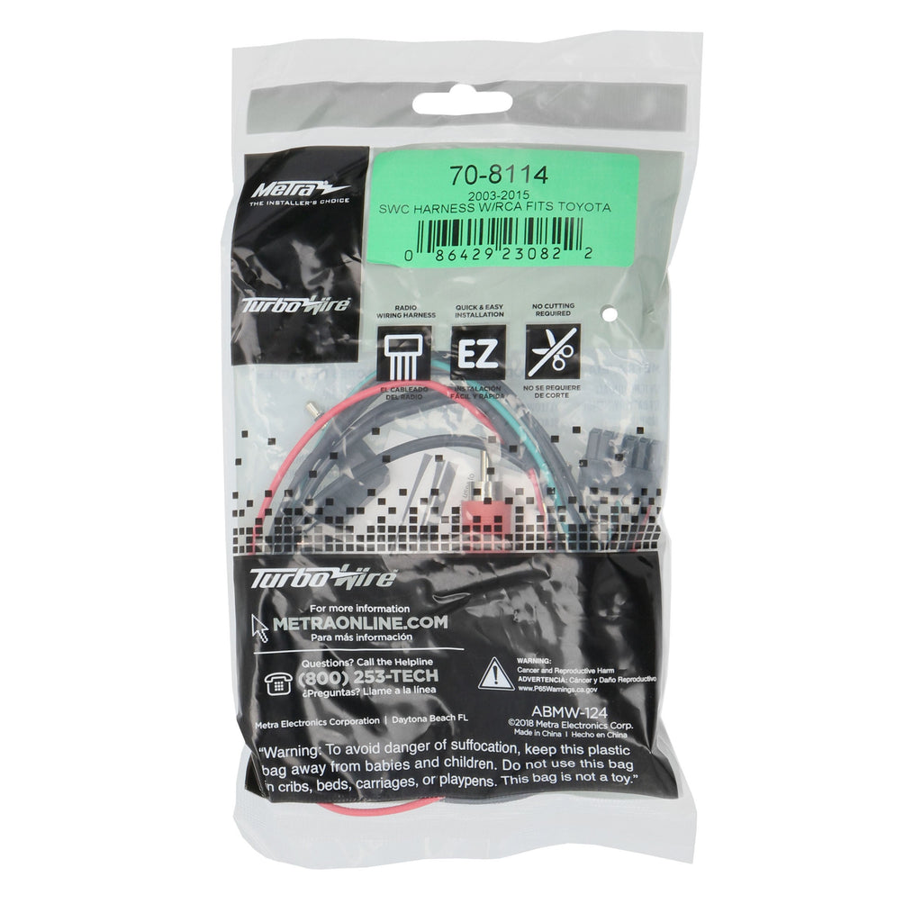 Axxess 70-8114 SWC Add-On 20-Pin Harness with AUX-In - Fits Select Toyota Models 2002-2015