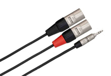 Charger l&#39;image dans la galerie, Hosa HMX, 3.5mm TRS Male to Dual XLR Male Pro Stereo Breakout Cable