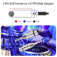 Charger l&#39;image dans la galerie, MR DJ XFTRS 1/4&quot; TRS to Balanced XLR Female Adapter