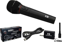 Load image into Gallery viewer, MR DJ MIC1000 Dual Function Wireless/Wired Black Handheld Microphone System