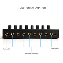 Charger l'image dans la galerie, MR DJ Microamp HA800PRO Ultra-compact 8-channel stereo headphone amplifier