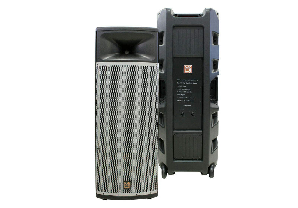 MR DJ PRO215S PA DJ Passive Speaker PRO PA DJ Dual 15” 3-Way Full-Range Passive DJ PA Multipurpose Live Sound Loudspeaker