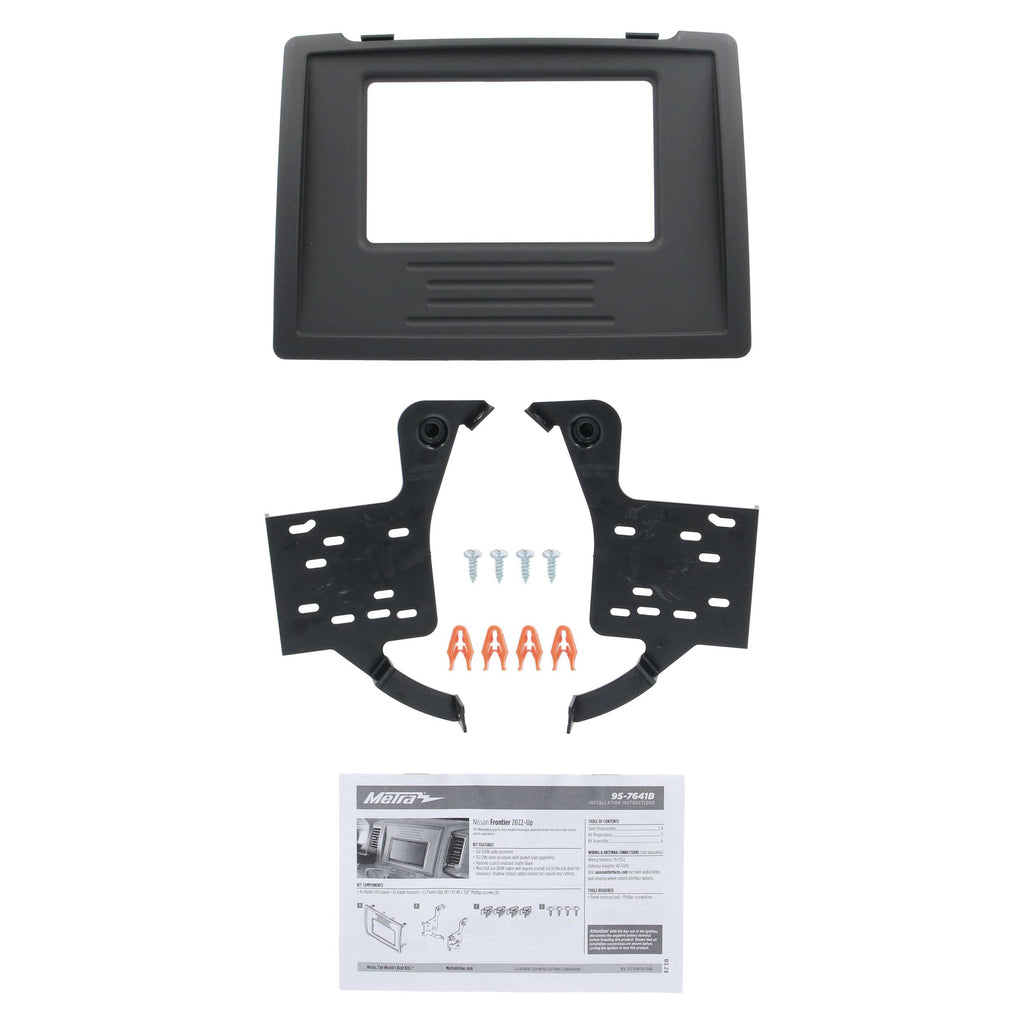 Metra 95-7641B Stereo Installation DDIN Dash Kit - Compatible Fits for Nissan Frontier 2022-Up