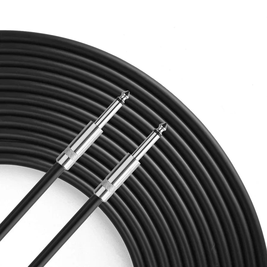 2 MR DJ CQQ50 50' Pro PA DJ Karaoke 1/4" Male to 1/4" Male Mono Audio Amp Patch Cords Speaker Wire PA Cable