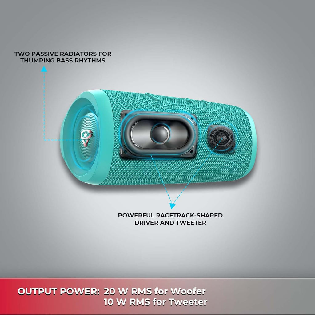 Cerwin Vega VMGRN Vega Mini Green Portable Compact Powerhouse Bluetooth Speaker