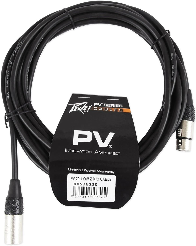 Peavey PVi 6500 6-channel 400W All in One Powered Mixer Amplifier with PV 20' Mic Cable