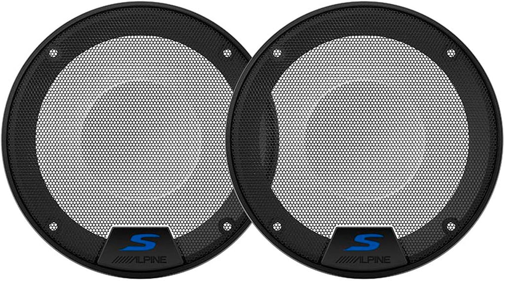 Alpine S2-S50 S-Series 5.25" Coaxial & KTE-S50G 5.25" S-Series Speaker Grill Bundle