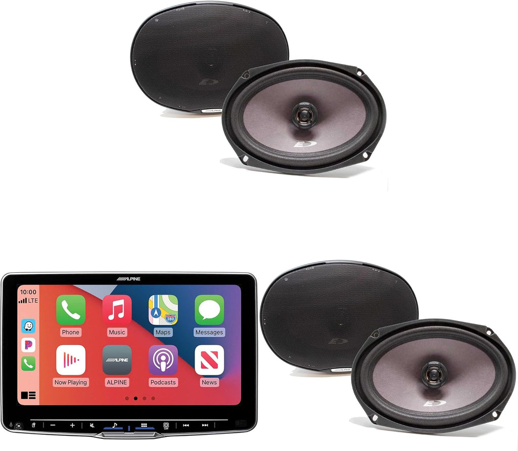 Alpine ILX-F509 Halo9 9" Multimedia Receiver, 2 Pairs SXE-6926S 6x9 Speakers