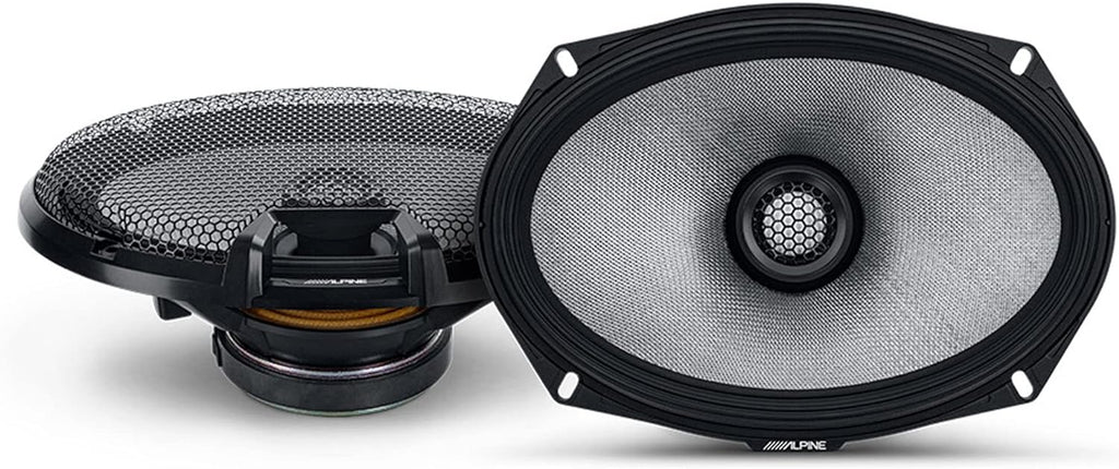 Alpine ILX-W670 Digital Indash Receiver & Two Pairs Alpine R2-S69 Type R 6x9 Coaxial Speaker & PAK1