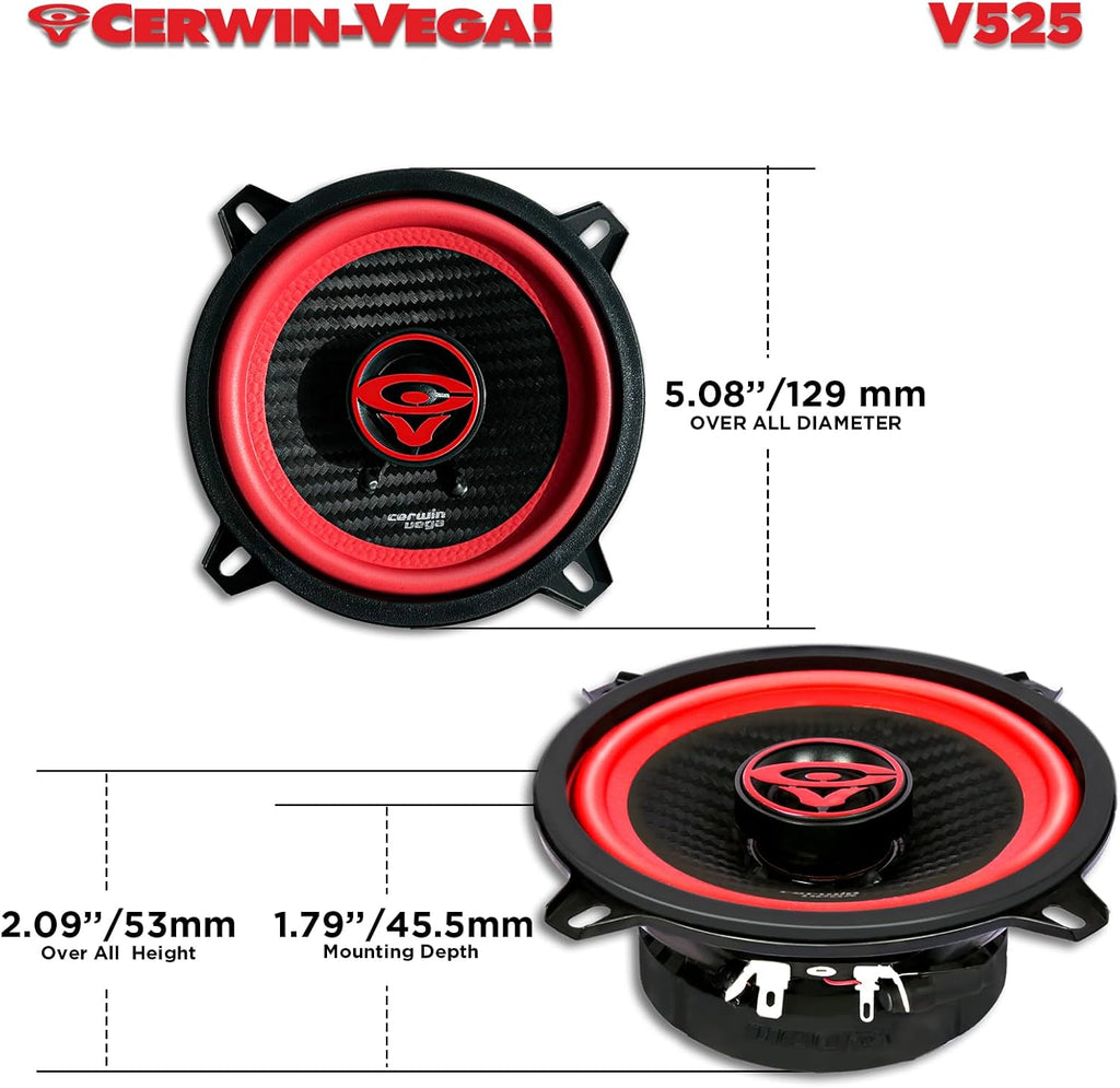 Cerwin Vega V525 2025 Edition 5.25" 2-WAY COAXIAL FULL RANGE SPEAKERS