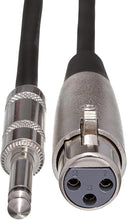 Charger l'image dans la galerie, Hosa MCH-125 Microphone Cable XLR3 Female to 1/4" TS Male 25 foot