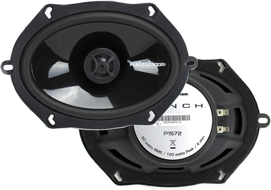 4 Rockford Fosgate P1572 5x7" Punch Series 2-Way Coaxial Full Range Car Speakers