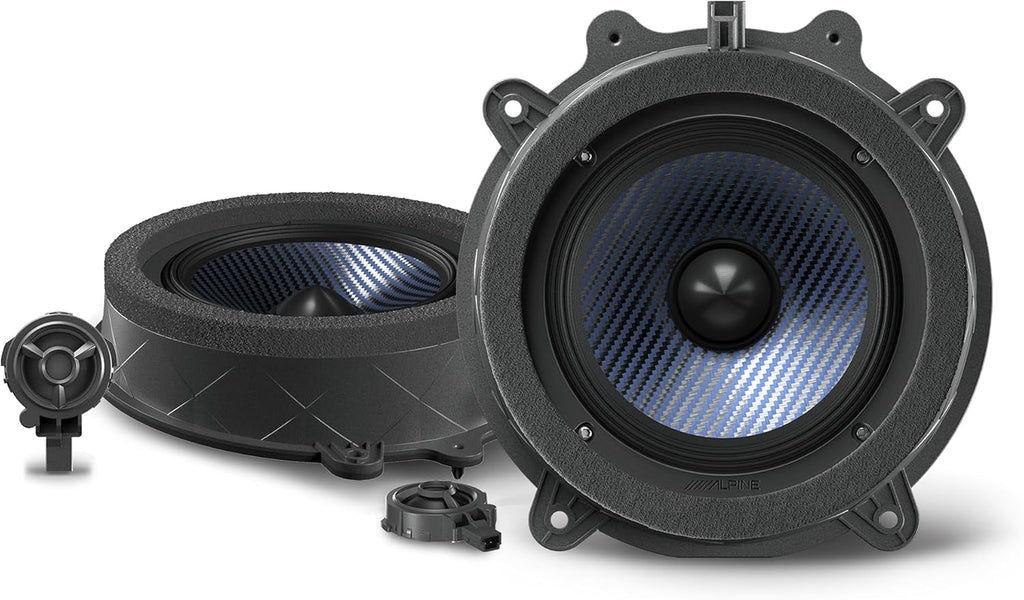 Alpine EV-65CF-T 6.5" Front Door Speaker Fit 2017-24 Tesla 3 & 2020-24 Y Bundle