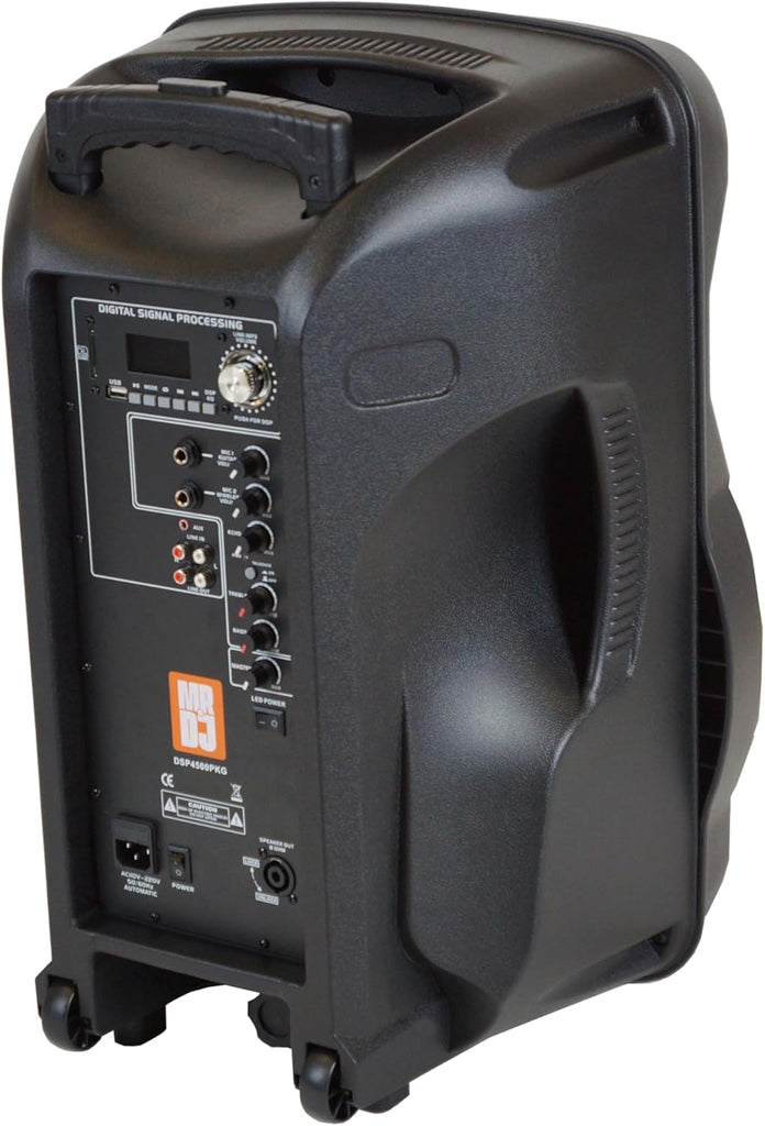 2 MR DJ DSP4500PKG 15" Active DSP PA DJ Karaoke Speaker