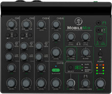 Charger l&#39;image dans la galerie, Mackie MobileMix 8-Channel USB-Powerable Mixer for Streaming and Recording with Smartphones and DSLR Cameras, Live Streaming with Instruments, Microphones, Bluetooth