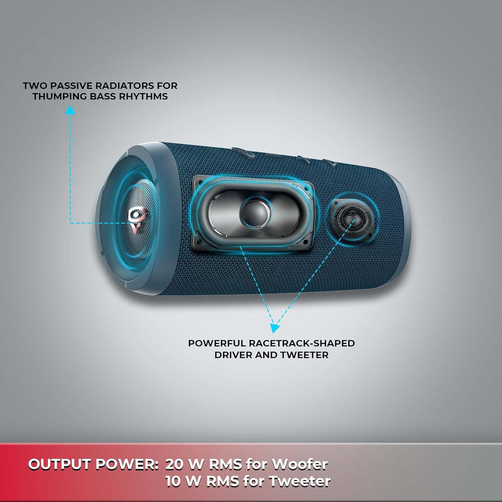 Cerwin Vega VMBLU Vega Mini Blue Portable Compact Powerhouse Bluetooth Speaker
