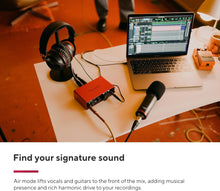 Load image into Gallery viewer, Focusrite Scarlett 2i2 Studio 4th Gen USB Audio Interface Boom Arm Mic Stand Desktop Mount Detachable Clip XLR Cable Microphone Pop Filter Cable Ties