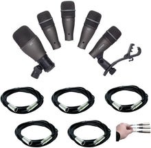 Load image into Gallery viewer, Samson DK705 5-Piece Drum Microphone Kit &amp; Case with 5X Mic Cable, 20 ft. XLR Bulk + Valued Accessory Bundle