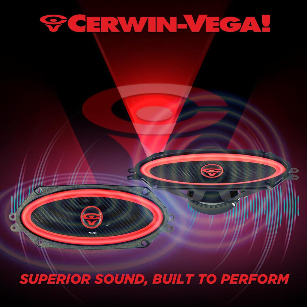 Cerwin Vega V410 2025 Edition - 4"x10" 2-Way Coaxial Full Range Speakers (4Ω) - V410