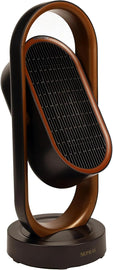 2-in-1 PTC Ceramic Heater & Fan with Remote Timer 3 Modes Safety Grid Black