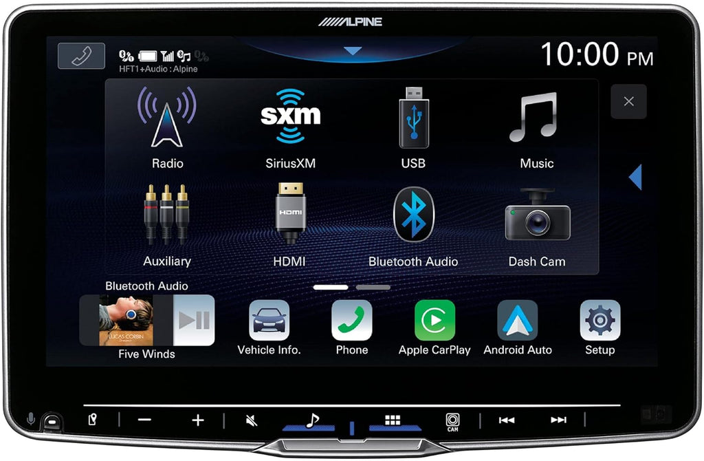 Alpine ILX-F509 Halo9 9" Multimedia Touchscreen Receiver w/ 2 Pairs Alpine SXE-1751S 6.5" Component Set & Power Pack