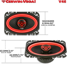 Charger l'image dans la galerie, Cerwin Vega V46 2025 Edition - 4"x6" 2-Way Coaxial Full Range Speakers (4Ω)