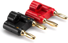 Charger l'image dans la galerie, Yorkville AA62 Dual Banana Plugs - 2 Pieces - Red and Black
