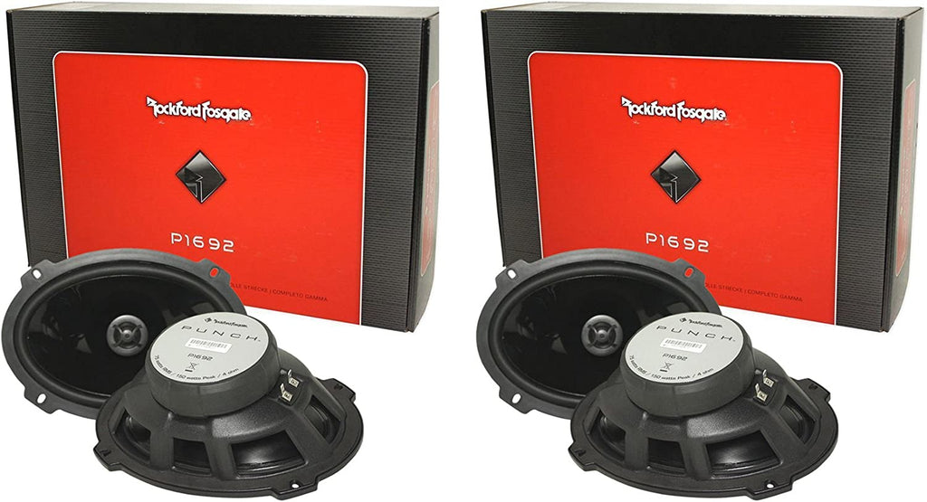 Rockford Fosgate P1692 6x9" 150 Watt 2 Way Car Coaxial Speakers Audio (4 Pack)