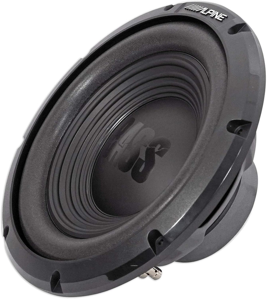 Alpine Bundle Compatible with Universal Vehicles W10S4 Single 10" Loaded Sub Box Enclosure